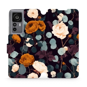 Flip pouzdro na mobil Xiaomi 12T / 12T Pro - Mobiwear VB25S, rezavé růže v noci