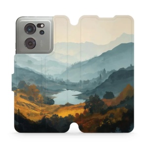 Flip pouzdro na mobil Xiaomi 13T / 13T Pro - Mobiwear VB36S, jezero v údolí