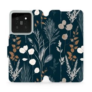 Flip pouzdro na mobil Xiaomi 14 - Mobiwear VB27S, trávy na sytě tyrkysové