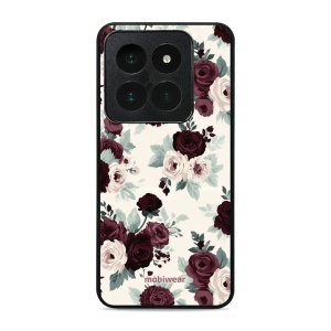 Lesklý kryt na mobil Xiaomi 14 Pro - Mobiwear Glossy GB31G, růže se šalvějí na krémové