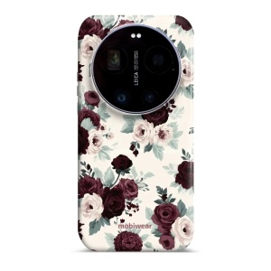 Odolný kryt na mobil Xiaomi 17 Ultra - Mobiwear Elite Pro EB31E, růže se šalvějí na krémové
