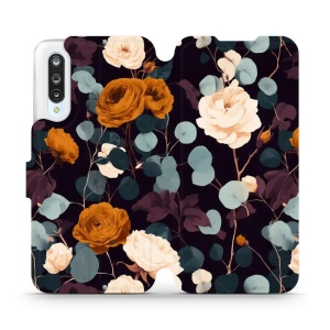Flip pouzdro na mobil Xiaomi Mi 9 Lite - Mobiwear VB25S, rezavé růže v noci