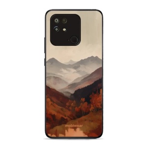 Lesklý kryt na mobil Xiaomi POCO C40 - Mobiwear Glossy GB35G, mlhavé údolí v horách