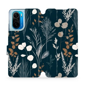 Flip pouzdro na mobil Xiaomi POCO F3 - Mobiwear VB27S, trávy na sytě tyrkysové