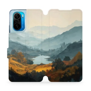 Flip pouzdro na mobil Xiaomi POCO F3 - Mobiwear VB36S, jezero v údolí