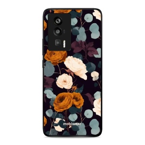 Lesklý kryt na mobil Xiaomi POCO F5 Pro - Mobiwear Glossy GB25G, rezavé růže v noci