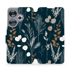 Flip pouzdro na mobil Xiaomi POCO F6 - Mobiwear VB27S, trávy na sytě tyrkysové
