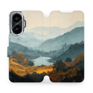 Flip pouzdro na mobil Xiaomi POCO F7 - Mobiwear VB36S, jezero v údolí