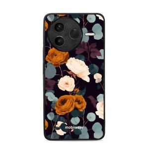 Lesklý kryt na mobil Xiaomi POCO F7 Pro 5G - Mobiwear Glossy GB25G, rezavé růže v noci