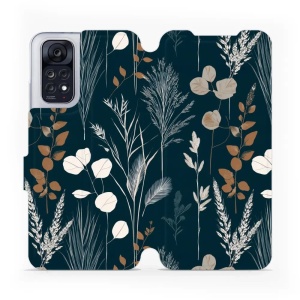 Flip pouzdro na mobil Xiaomi Redmi Note 11 / Redmi Note 11S / POCO M4 Pro 4G - Mobiwear VB27S, trávy na sytě tyrkysové