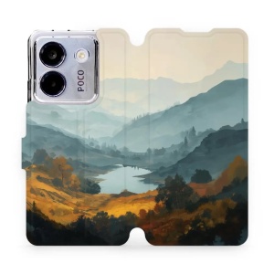 Flip pouzdro na mobil Xiaomi Redmi Note 14 5G / POCO M7 Pro 5G - Mobiwear VB36S, jezero v údolí