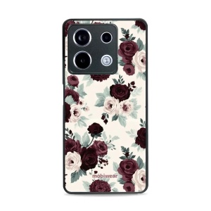 Lesklý kryt na mobil Xiaomi Redmi Note 13 Pro 5G / POCO X6 - Mobiwear Glossy GB31G, růže se šalvějí na krémové