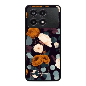 Lesklý kryt na mobil Xiaomi POCO X6 Pro - Mobiwear Glossy GB25G, rezavé růže v noci
