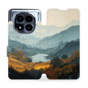 Flip pouzdro na mobil Xiaomi Redmi Note 14 Pro 5G / POCO X7 - Mobiwear VB36S, jezero v údolí