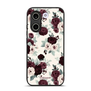 Lesklý kryt na mobil Xiaomi POCO X8 Pro - Mobiwear Glossy GB31G, růže se šalvějí na krémové
