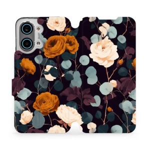 Flip pouzdro na mobil Xiaomi POCO X8 Pro Max - Mobiwear VB25S, rezavé růže v noci