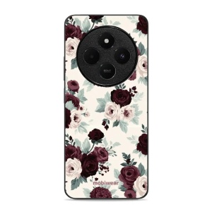 Lesklý kryt na mobil Xiaomi Redmi 14C / Poco C75 - Mobiwear Glossy GB31G, růže se šalvějí na krémové