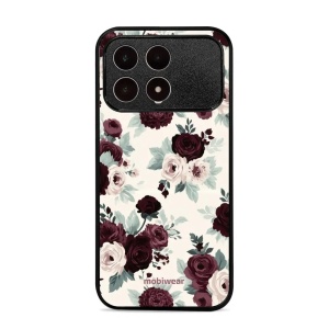 Lesklý kryt na mobil Xiaomi Poco F8 Pro - Mobiwear Glossy GB31G, růže se šalvějí na krémové