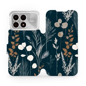 Flip pouzdro na mobil Xiaomi Poco F8 Pro - Mobiwear VB27S, trávy na sytě tyrkysové