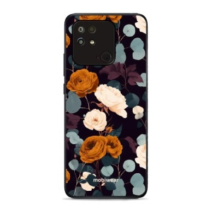 Lesklý kryt na mobil Xiaomi Redmi 10C - Mobiwear Glossy GB25G, rezavé růže v noci