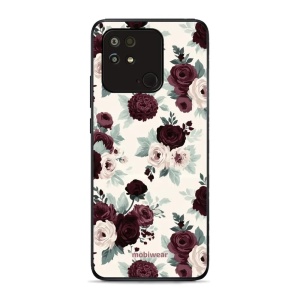 Lesklý kryt na mobil Xiaomi Redmi 10C - Mobiwear Glossy GB31G, růže se šalvějí na krémové