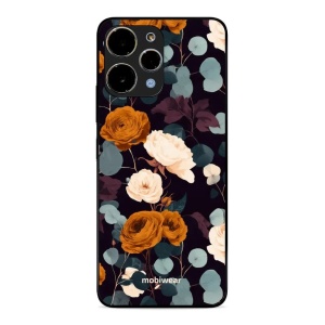 Lesklý kryt na mobil Xiaomi Redmi 12 - Mobiwear Glossy GB25G, rezavé růže v noci