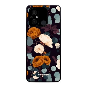Lesklý kryt na mobil Xiaomi Redmi 12C - Mobiwear Glossy GB25G, rezavé růže v noci