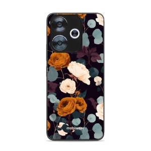 Lesklý kryt na mobil Xiaomi Redmi 13 - Mobiwear Glossy GB25G, rezavé růže v noci