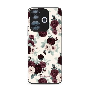 Lesklý kryt na mobil Xiaomi Redmi 13 - Mobiwear Glossy GB31G, růže se šalvějí na krémové