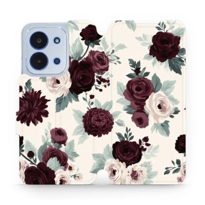 Flip pouzdro na mobil Xiaomi Redmi 15C 4G - Mobiwear VB31S, růže se šalvějí na krémové