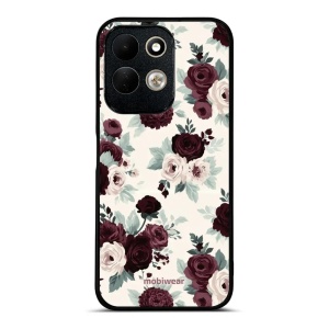 Lesklý kryt na mobil Xiaomi Redmi 17 4G - Mobiwear Glossy GB31G, růže se šalvějí na krémové