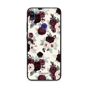 Lesklý kryt na mobil Xiaomi Redmi 7 - Mobiwear Glossy GB31G, růže se šalvějí na krémové