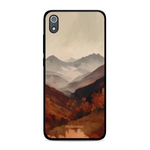 Lesklý kryt na mobil Xiaomi Redmi 7A - Mobiwear Glossy GB35G, mlhavé údolí v horách