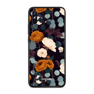 Lesklý kryt na mobil Xiaomi Redmi 9A - Mobiwear Glossy GB25G, rezavé růže v noci