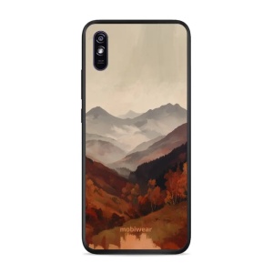 Lesklý kryt na mobil Xiaomi Redmi 9A - Mobiwear Glossy GB35G, mlhavé údolí v horách
