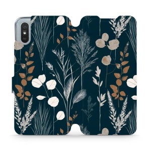 Flip pouzdro na mobil Xiaomi Redmi 9A - Mobiwear VB27S, trávy na sytě tyrkysové