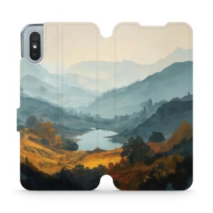 Flip pouzdro na mobil Xiaomi Redmi 9A - Mobiwear VB36S, jezero v údolí