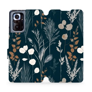 Flip pouzdro na mobil Xiaomi Redmi Note 10 Pro - Mobiwear VB27S, trávy na sytě tyrkysové