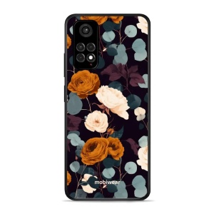 Lesklý kryt na mobil Xiaomi Redmi Note 11 / Redmi Note 11S - Mobiwear Glossy GB25G, rezavé růže v noci