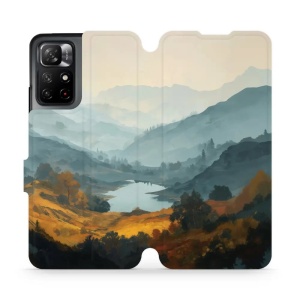 Flip pouzdro na mobil Xiaomi Redmi Note 11S 5G - Mobiwear VB36S, jezero v údolí