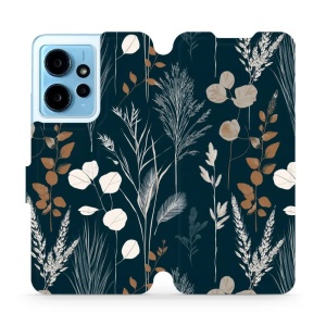 Flip pouzdro na mobil Xiaomi Redmi Note 12 4G - Mobiwear VB27S, trávy na sytě tyrkysové