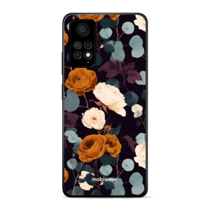 Lesklý kryt na mobil Xiaomi Redmi Note 12 Pro 4G - Mobiwear Glossy GB25G, rezavé růže v noci