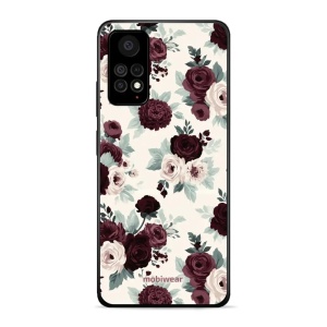 Lesklý kryt na mobil Xiaomi Redmi Note 12 Pro 4G - Mobiwear Glossy GB31G, růže se šalvějí na krémové