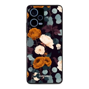 Lesklý kryt na mobil Xiaomi Redmi Note 12 Pro 5G - Mobiwear Glossy GB25G, rezavé růže v noci