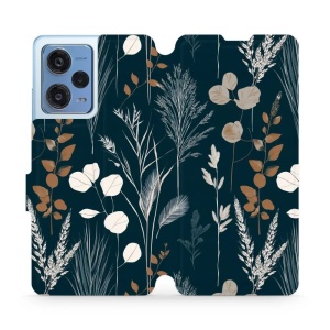 Flip pouzdro na mobil Xiaomi Redmi Note 12 Pro 5G - Mobiwear VB27S, trávy na sytě tyrkysové