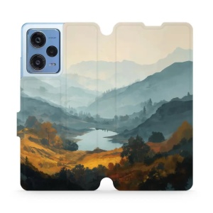Flip pouzdro na mobil Xiaomi Redmi Note 12 Pro 5G - Mobiwear VB36S, jezero v údolí