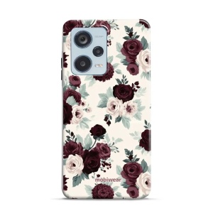 Odolný kryt na mobil Xiaomi Redmi Note 12 Pro Plus 5G - Mobiwear Elite Pro EB31E, růže se šalvějí na krémové