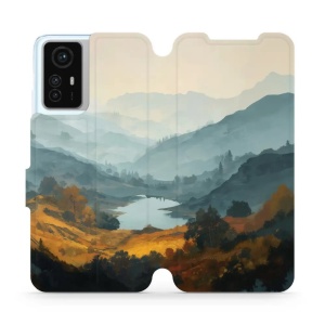 Flip pouzdro na mobil Xiaomi Redmi Note 12s - Mobiwear VB36S, jezero v údolí