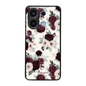 Lesklý kryt na mobil Xiaomi Redmi Note 13 4G - Mobiwear Glossy GB31G, růže se šalvějí na krémové