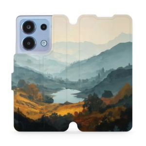Flip pouzdro na mobil Xiaomi Redmi Note 13 4G - Mobiwear VB36S, jezero v údolí